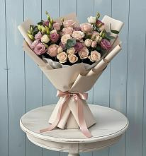 Букет цветов из:  Розы и Лизиантусы #REPLACE_PRED# Новое Грешино