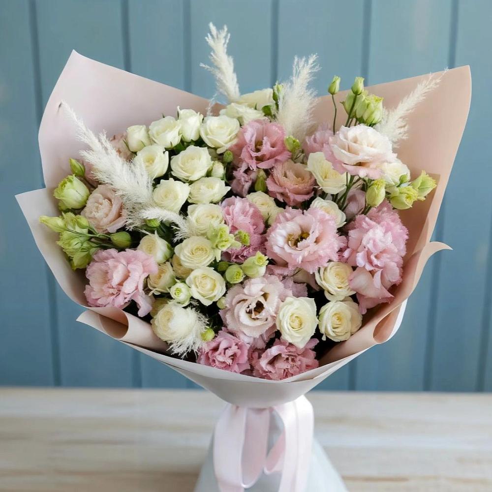 Букет цветов из: Альстромерии и Розы в Новое Грешино