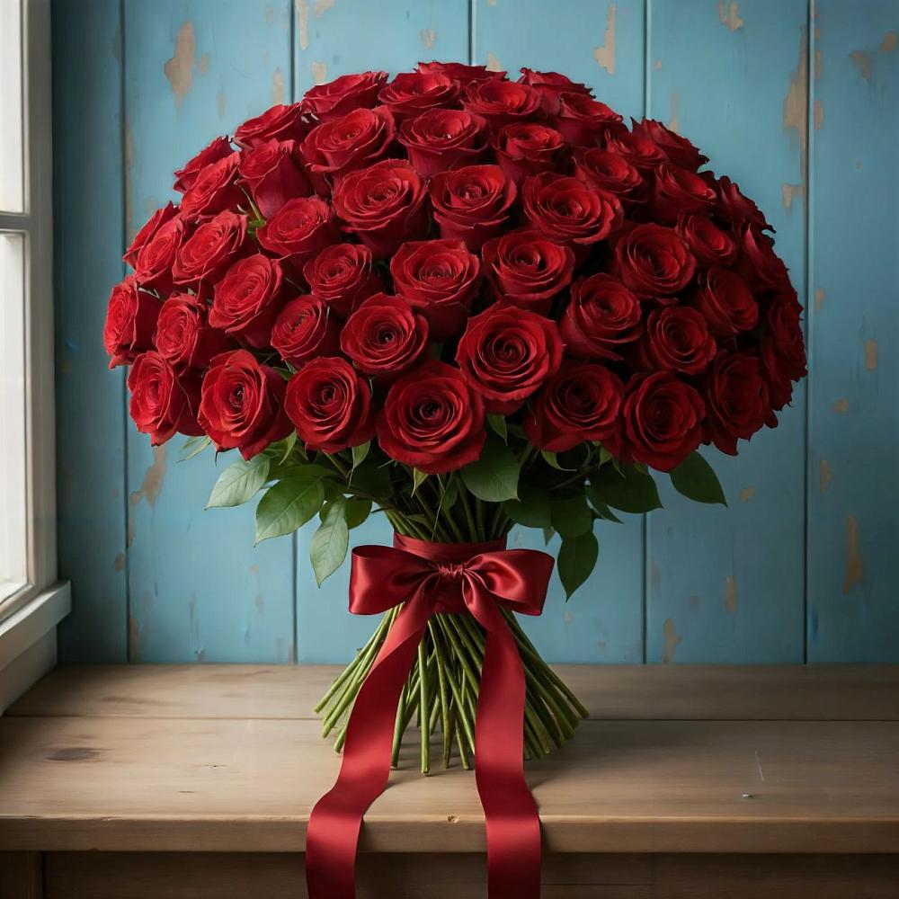 Букет Красные розы Блэк Меджик в Новое Грешино