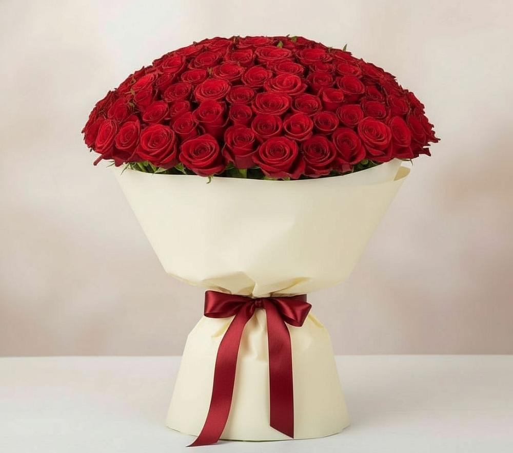 Букет 101 Красная роза Милано в Новое Грешино