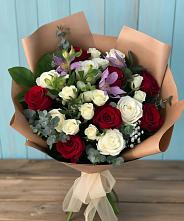 Букет цветов из:  Розы и Альстромерии в Новое Грешино