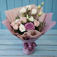 Букет цветов из:  Розы и Лизиантусы #REPLACE_PRED# Новое Грешино