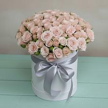 Цветочная композиция из Розы в шляпной коробке в Новое Грешино