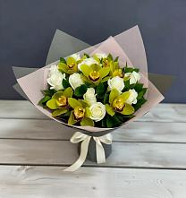 Букет цветов из:  Орхидеи и Розы в Новое Грешино