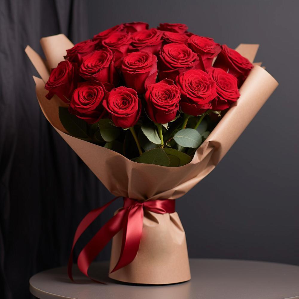 Букет 19 Красных роз Эдлесс Лав в Новое Грешино