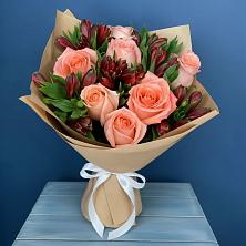 Букет цветов из:  Розы и Альстромерии в Новое Грешино