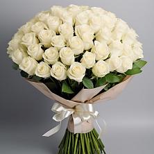 Букет 101 беля роза Белоснежка в Новое Грешино