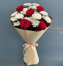 Букет цветов из:  Розы и Хризантемы #REPLACE_PRED# Новое Грешино