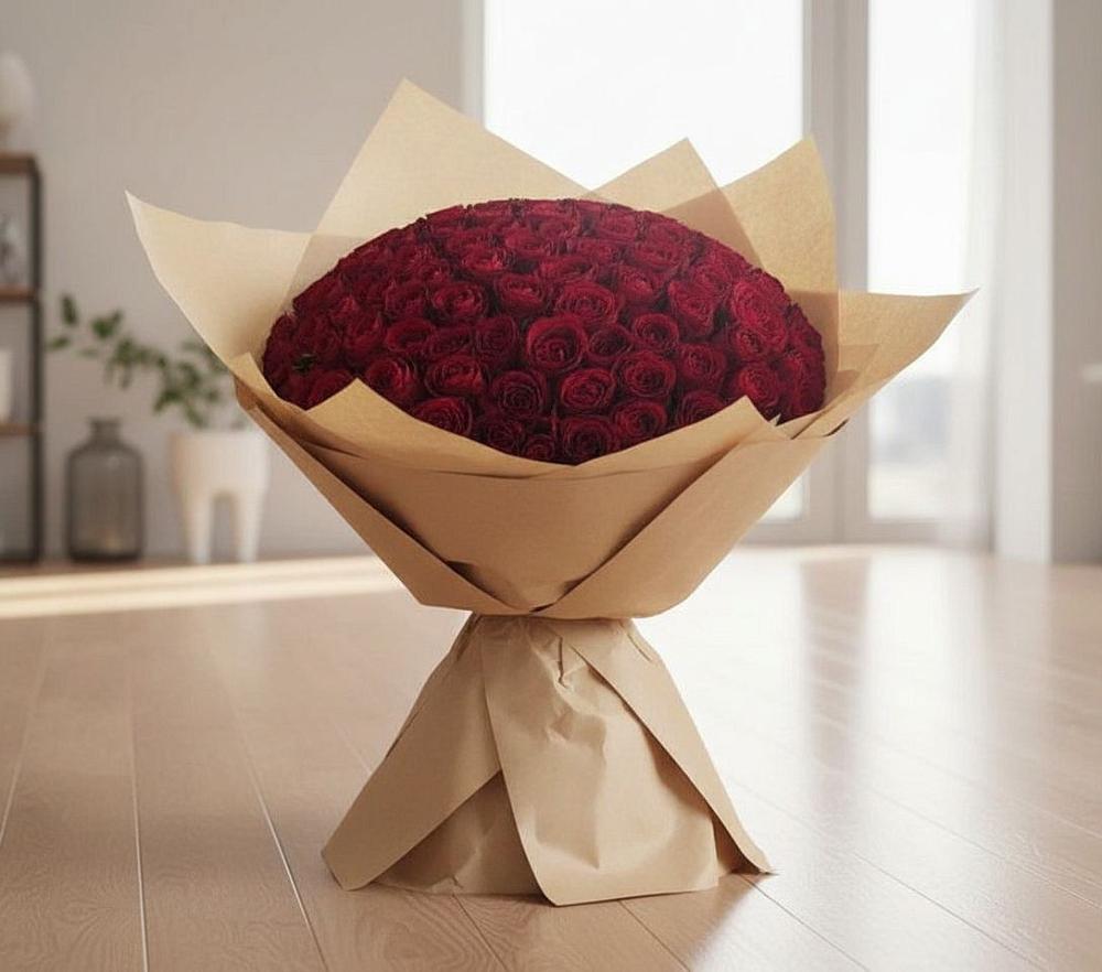 Букет 101 Красная роза в Новое Грешино