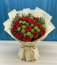 Букет цветов из:  Розы и Хризантемы в Новое Грешино