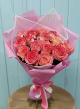 Букет 15 Розовых роз Равель в Новое Грешино